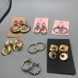 7ct Older & Rustic Assorted Hoop Earrings